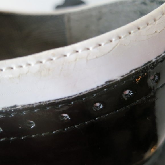 Women’s Rocket Dog Horace 8M Black White Patent Leather Oxford w Buckle - Picture 13 of 14